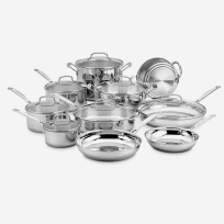 Juego de Ollas de Acero Inoxidable Cuisinart 17 Piezas